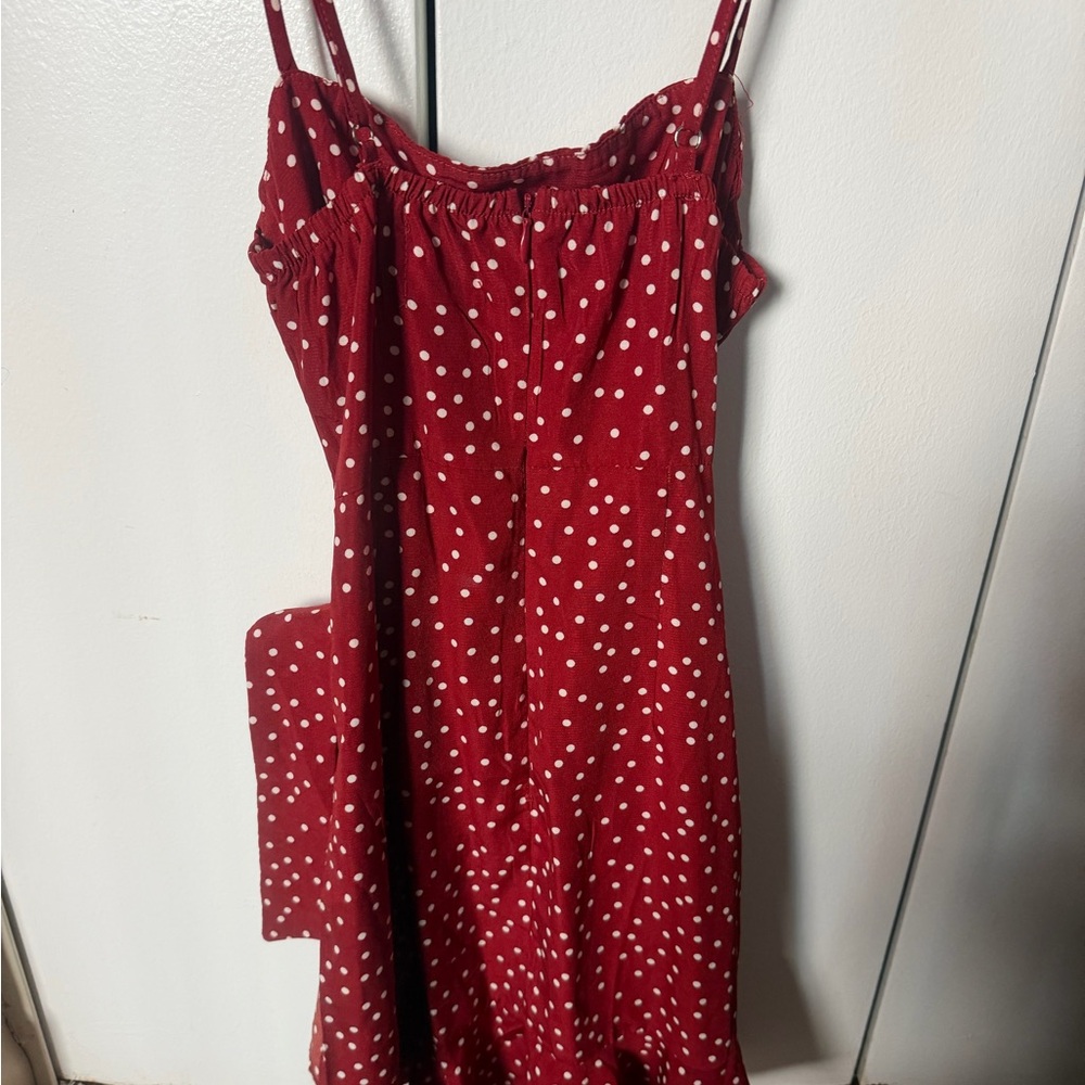 Princess Polly Red Polka Dot Slip Dress - Picture 2 of 3